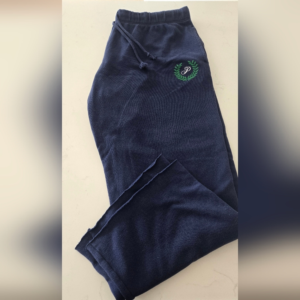 Navy Blue Sweatpants with Logo
